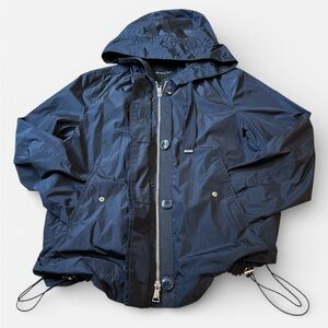 Mossimo Dutti Navy Hooded Raincoat